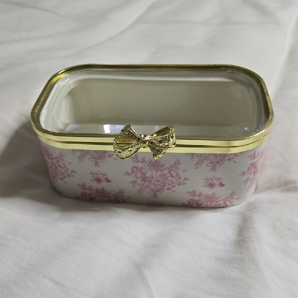 Elegant Pink and Gold Floral Women's Bag